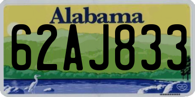 AL license plate 62AJ833
