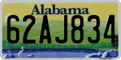 AL license plate 62AJ834