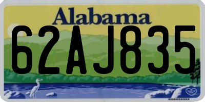 AL license plate 62AJ835