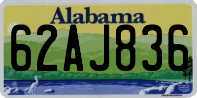 AL license plate 62AJ836