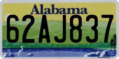 AL license plate 62AJ837