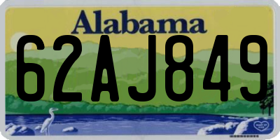 AL license plate 62AJ849