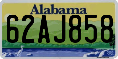 AL license plate 62AJ858