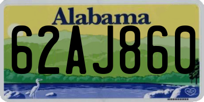 AL license plate 62AJ860
