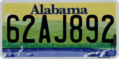 AL license plate 62AJ892