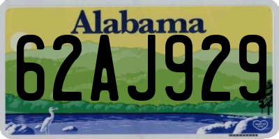 AL license plate 62AJ929