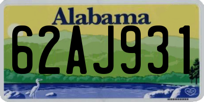 AL license plate 62AJ931