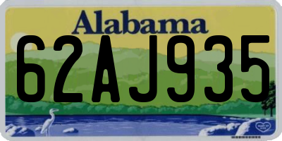 AL license plate 62AJ935