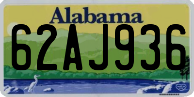 AL license plate 62AJ936