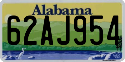 AL license plate 62AJ954