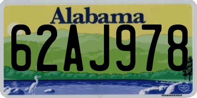 AL license plate 62AJ978