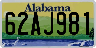 AL license plate 62AJ981