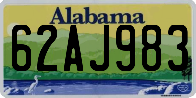 AL license plate 62AJ983
