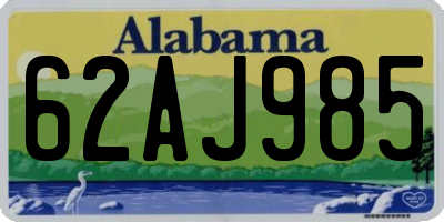 AL license plate 62AJ985