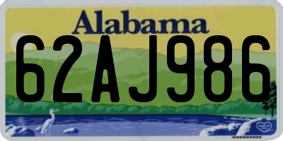 AL license plate 62AJ986