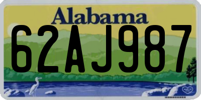 AL license plate 62AJ987