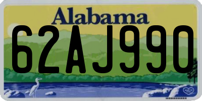 AL license plate 62AJ990