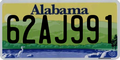 AL license plate 62AJ991