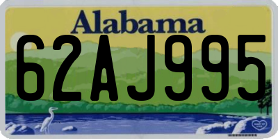 AL license plate 62AJ995