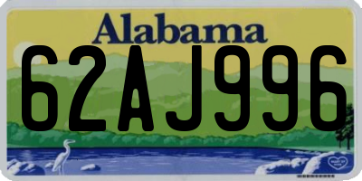 AL license plate 62AJ996