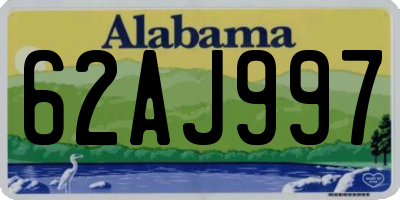 AL license plate 62AJ997