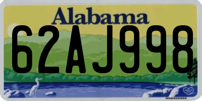 AL license plate 62AJ998