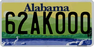 AL license plate 62AK000