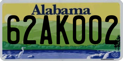 AL license plate 62AK002