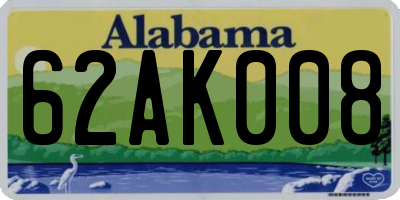 AL license plate 62AK008