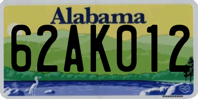 AL license plate 62AK012
