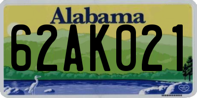 AL license plate 62AK021