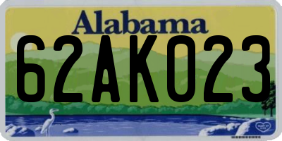AL license plate 62AK023