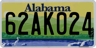 AL license plate 62AK024