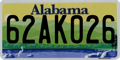 AL license plate 62AK026