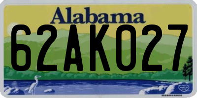 AL license plate 62AK027