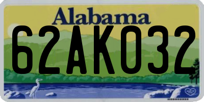 AL license plate 62AK032