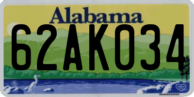 AL license plate 62AK034