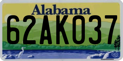 AL license plate 62AK037