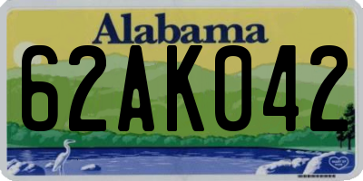 AL license plate 62AK042
