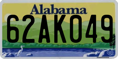 AL license plate 62AK049