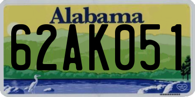 AL license plate 62AK051