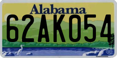 AL license plate 62AK054