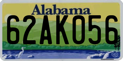 AL license plate 62AK056