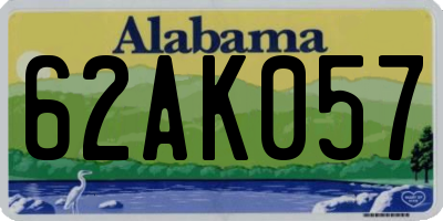 AL license plate 62AK057