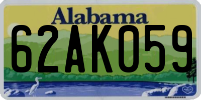 AL license plate 62AK059