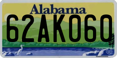 AL license plate 62AK060