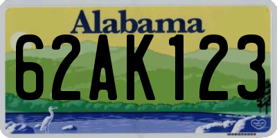 AL license plate 62AK123