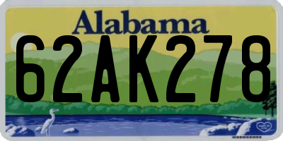 AL license plate 62AK278