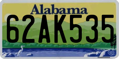 AL license plate 62AK535
