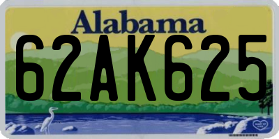 AL license plate 62AK625